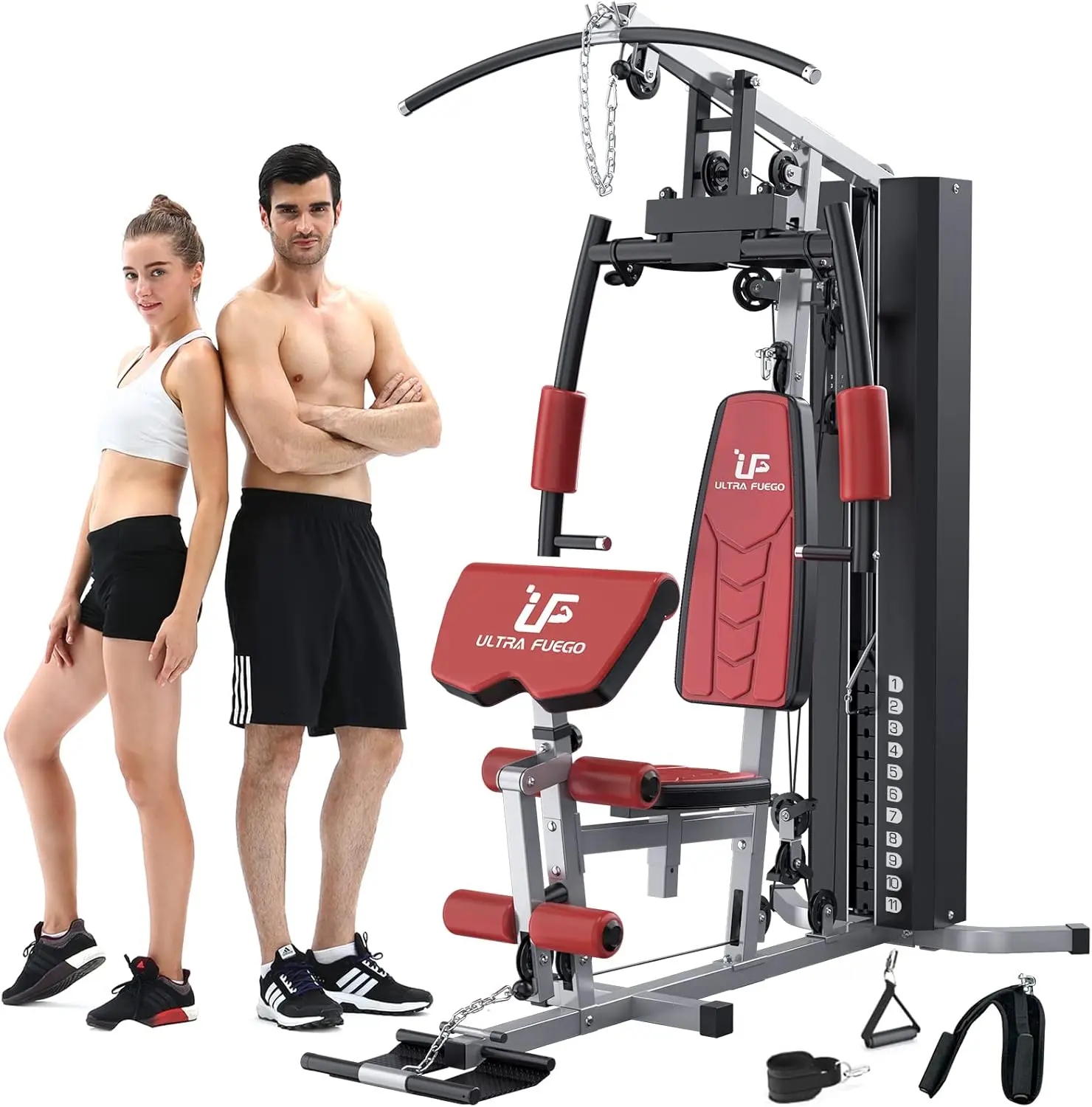 

Home Gym Equipment Workout Station with Pulley System, Arm, and Leg Developer for Full Body Training