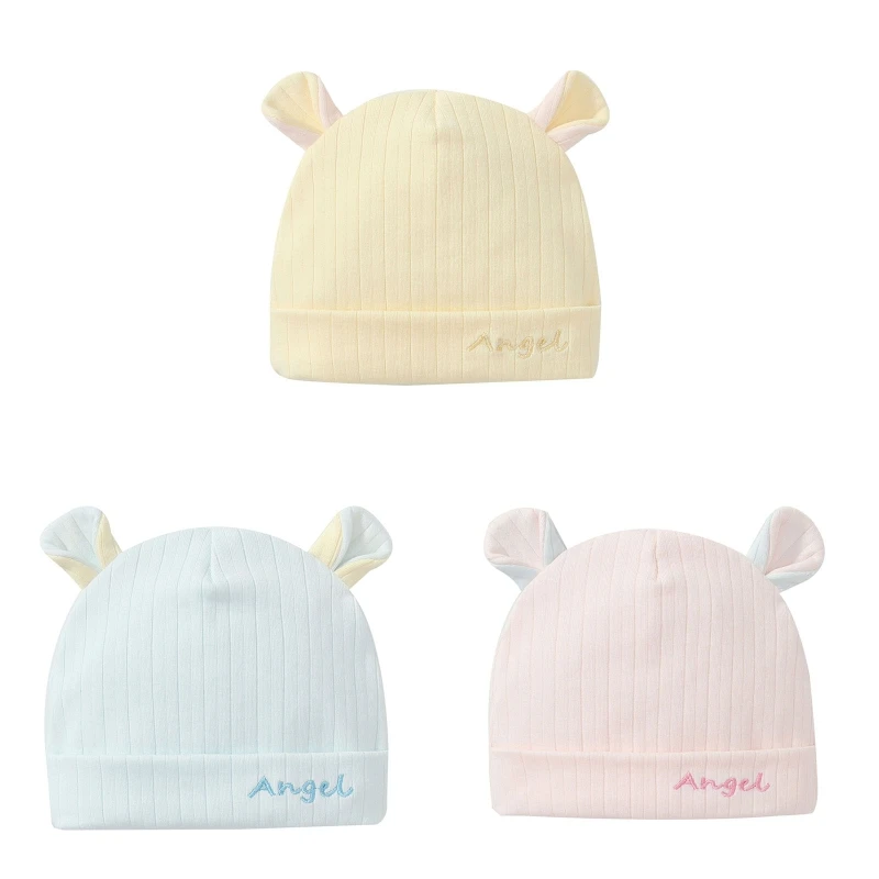 New Newborn Soft Baby Hat Bear Ears 0-6 Months Hats for Baby Girls Boy Toddler