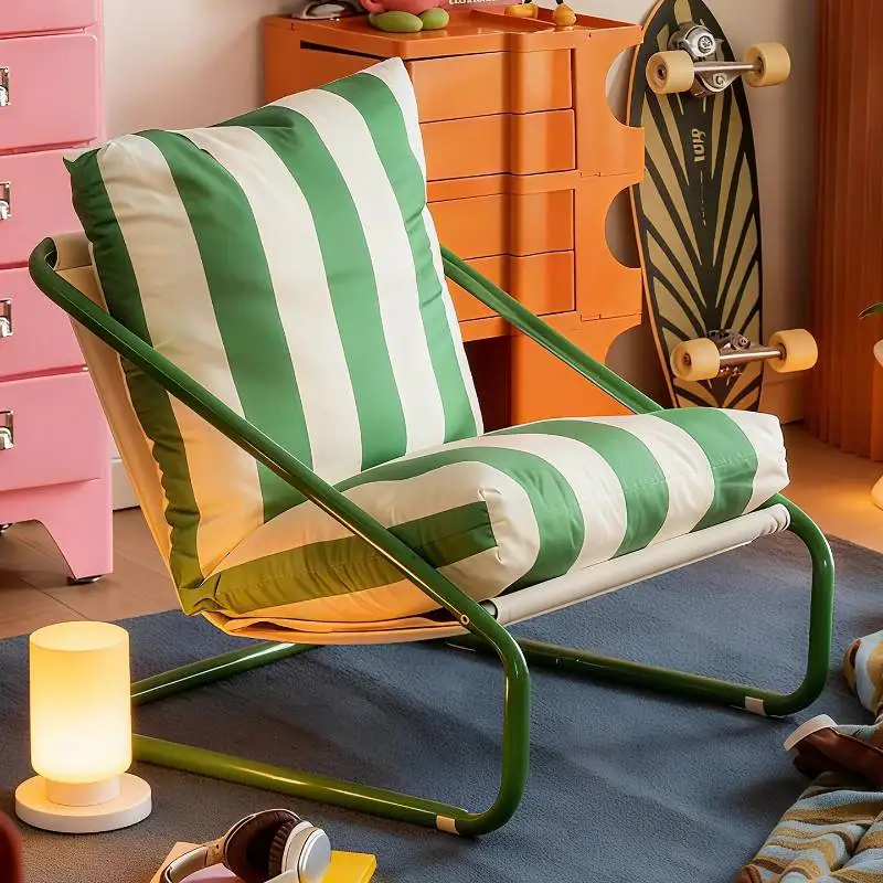 

Nordic Simple Single Armchair Lounge Balcony Lazy Reading Sofa Adult Chair Bedroom French Italian Sillas De Sala Furniture Home