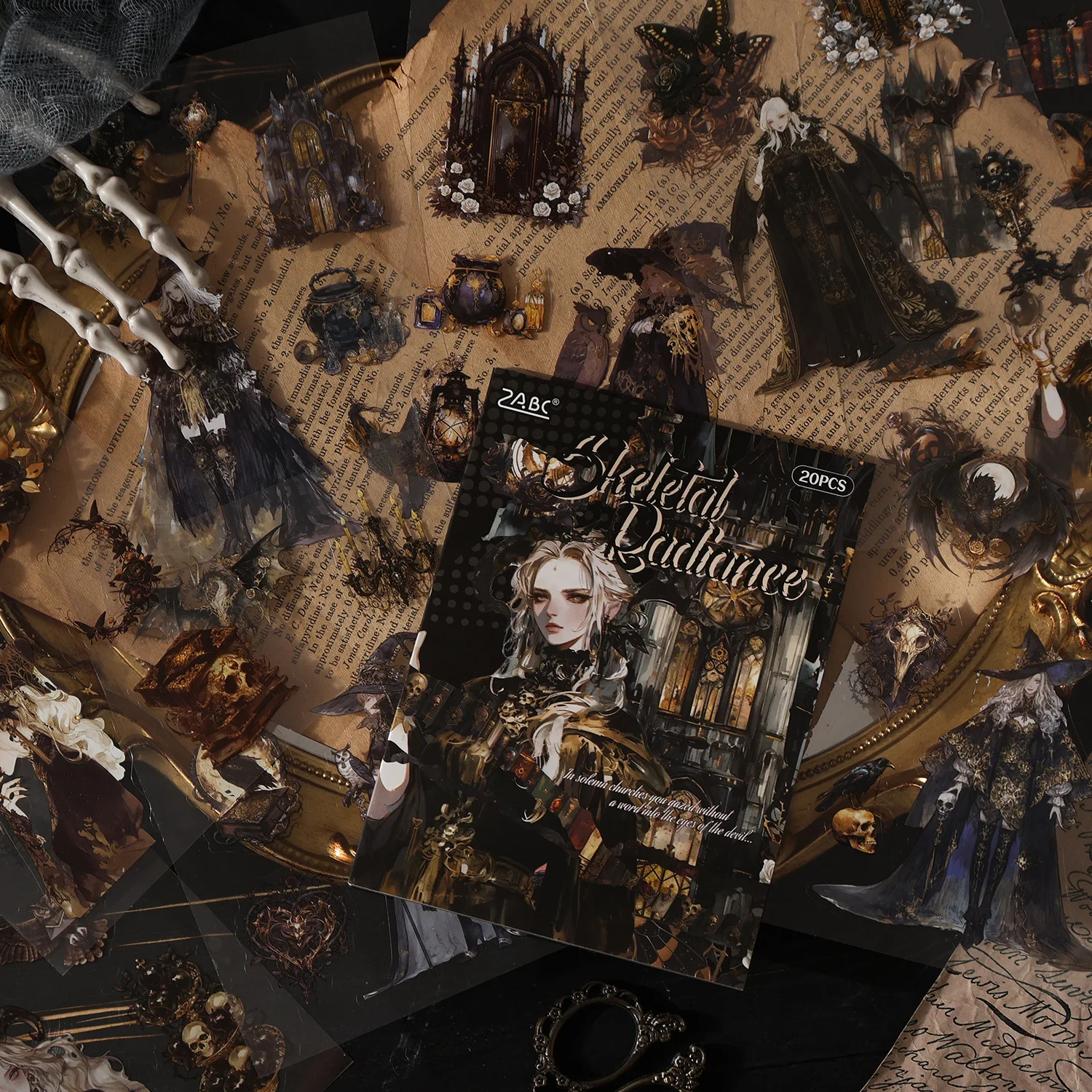 

Серия Dark Night Hymn, винтажный готический персонаж, цветочный пейзаж, наклейка для домашних животных, книга, креативный журнал, материал, канцелярские принадлежности для коллажа