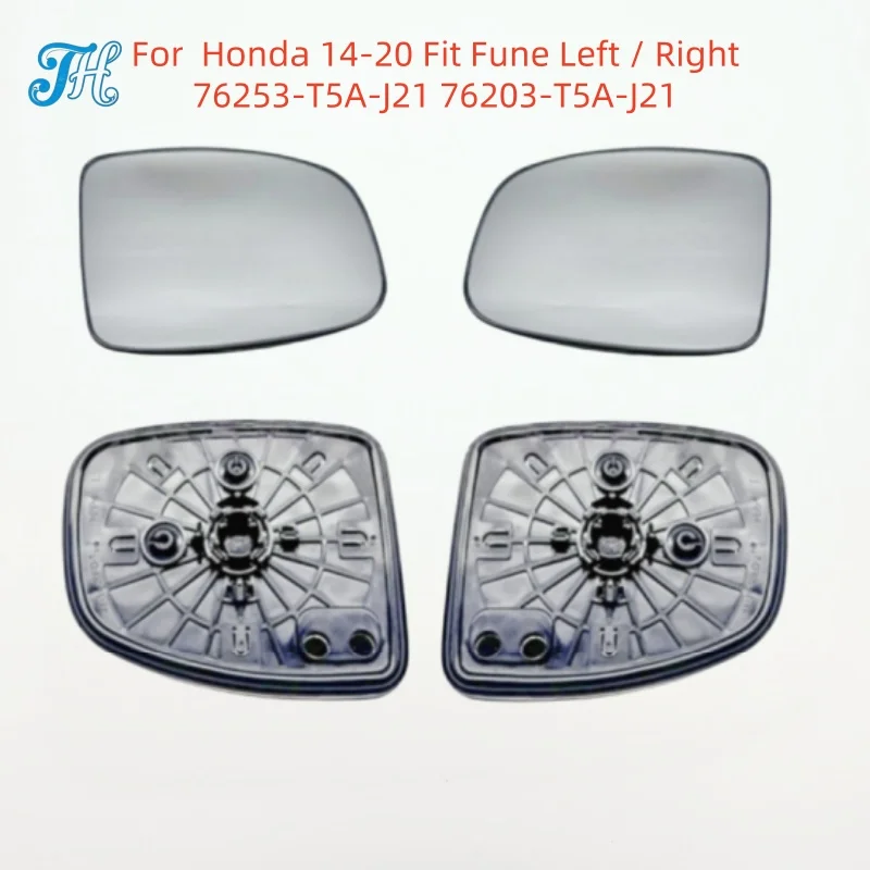 Rearview Side Mirror Glass Wing Mirror Lens For  Honda 14-20 Fit Fune Left / Right 76253-T5A-J21 76203-T5A-J21