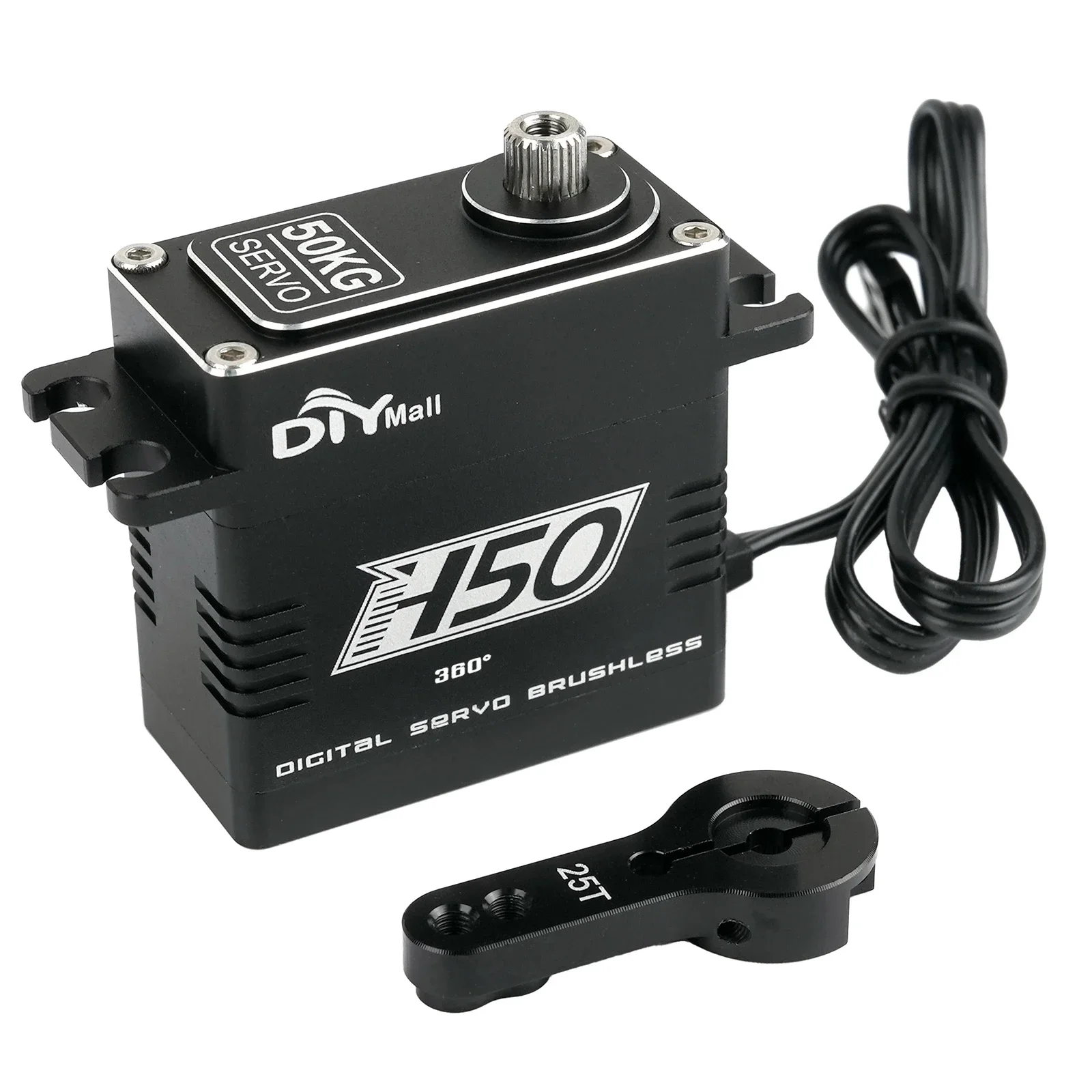 Servo Digital RC de 50kg, Motor sin escobillas de Metal H50, engranajes de Metal, Servos de alto par para coches RC, vehículo, Robot, brazo, modelo sobre orugas