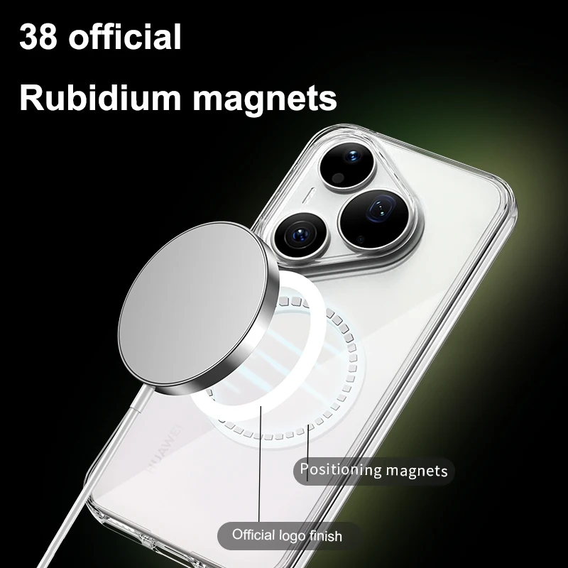 Etui Magnetyczne Przezroczyste Nieżółknące Przyjazne dla Skóry Ochrona Ekranu i Obiektywu Miękka Obudowa dla Huawei Pura 90 Pro Max i Pura 90 Pro — zdjęcie produktu 3