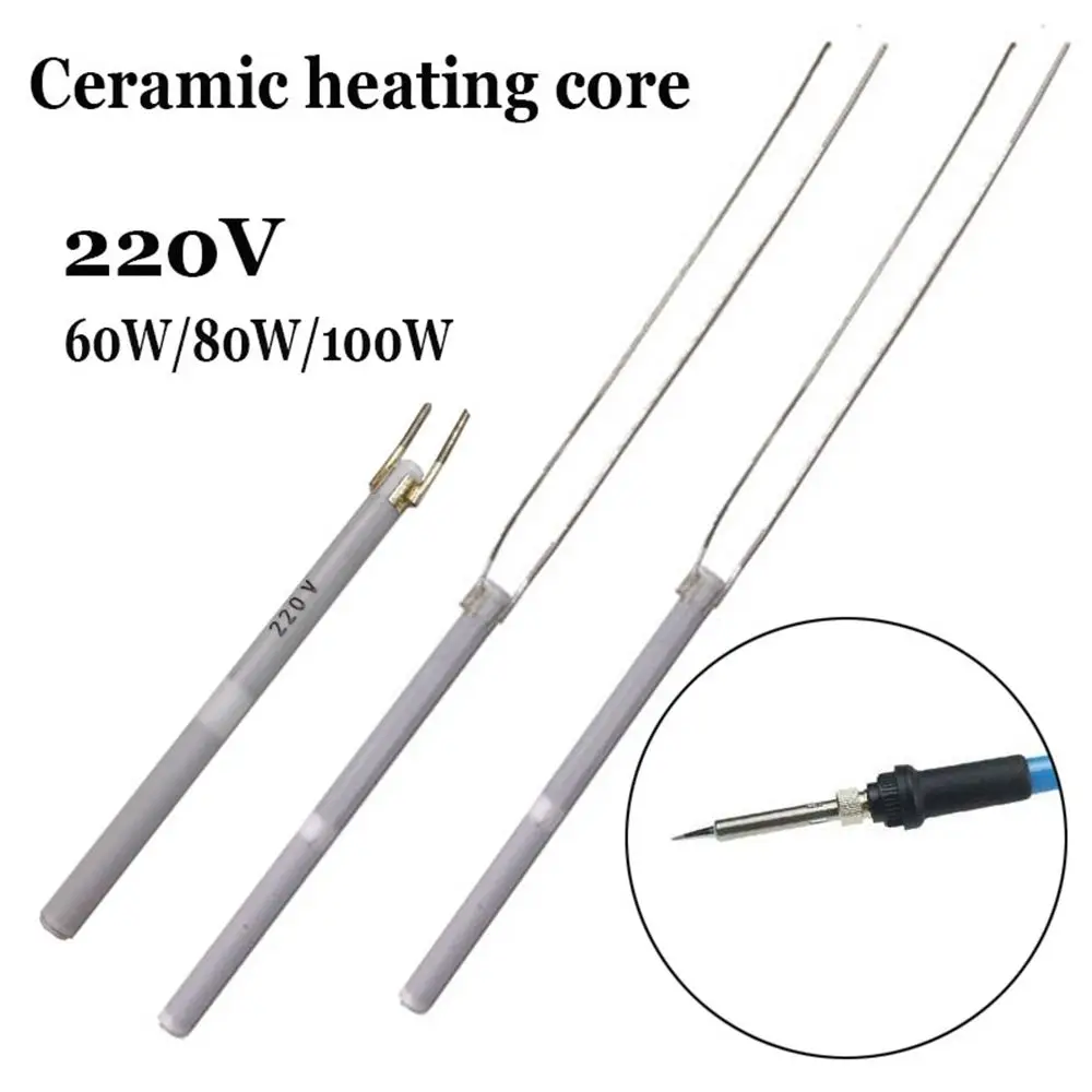 1pc Adjustable Temperature Electric Soldering Iron Heater 220V 80W 60W 100W Ceramic Internal Heating Element for 908 908S Solder