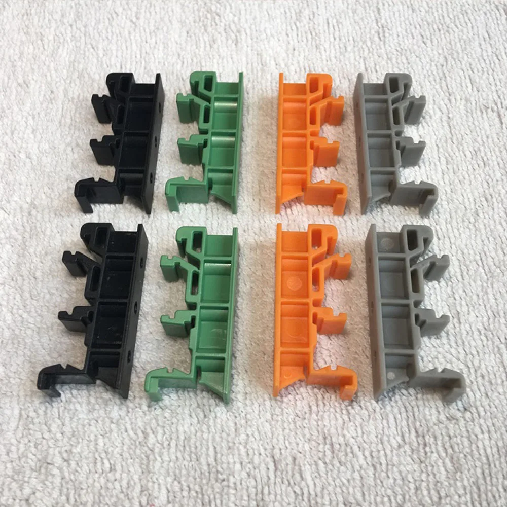 2PCS PCB 25mm DIN Rail Mounting Adapter Circuit Board Bracket Holder Carrier Clips Control Board DIN35 C45 DIN Rail PCB Install