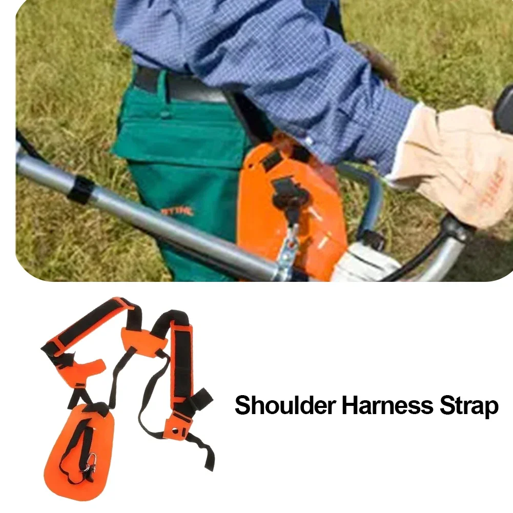 Lawn Mower Harness Strap Adjustable Grass Trimmer Strap Double Shoulder Strap Labor Saving Increase Mower Shoulder Strap