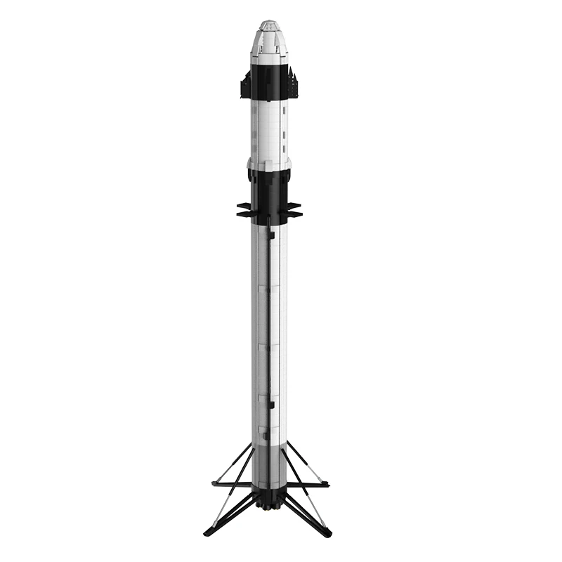 Moc SpaceX Crew-4 Scale Space Aviation Manned Rocket Building Blocks Falcon Craft Launch Center  Vehicle Children's Toy Gifts