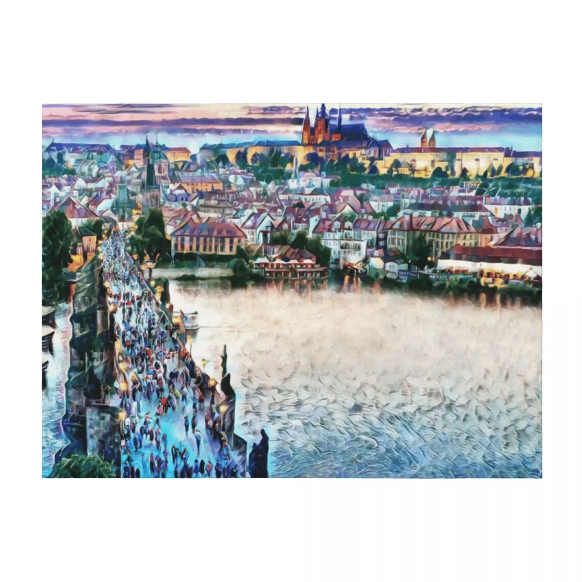 

Prague, Czech Republic Throw Blanket warm for winter Decorative Sofas Thins Nap Blankets