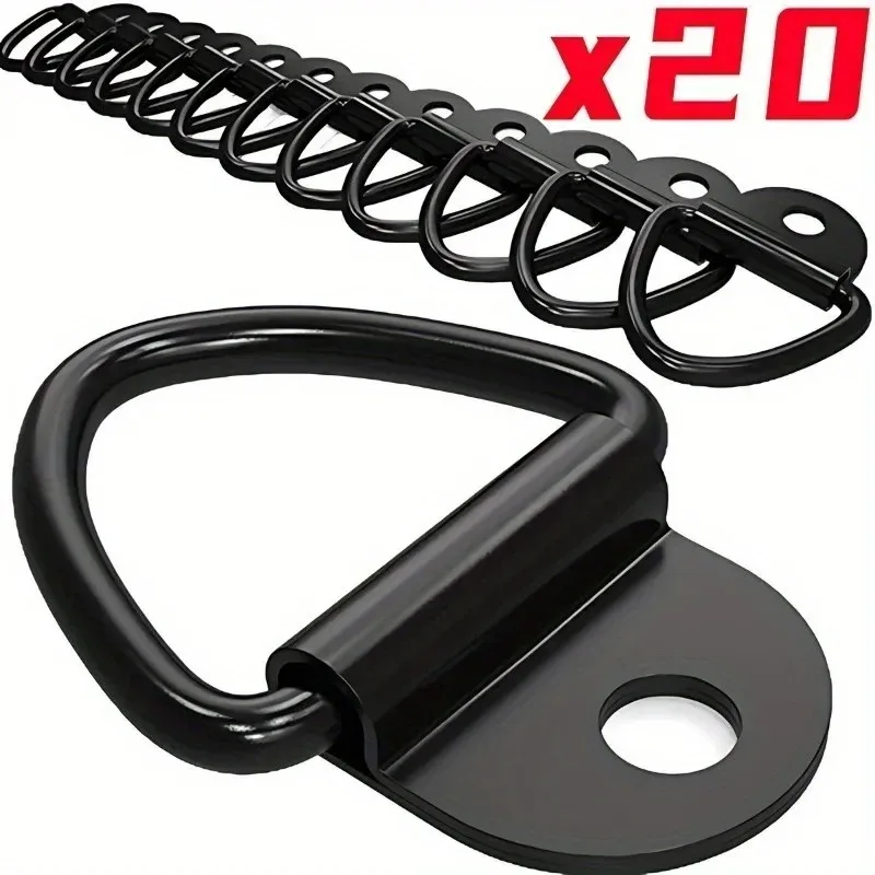 5/10/20Pcs Stainless Steel D Shape Pull Hook Tie Down Anchor Ring for Truck Trailer RV Boat Cargo Accessories