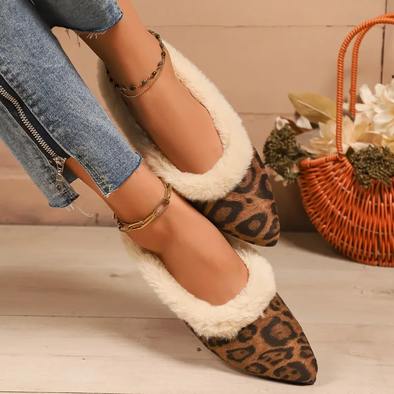 النمط الفرنسي شقة القاع الرجعية الجلد المدبوغ ساحة تو مع المخملية للنساء الخريف والشتاء جديد قدم واحدة أحذية القطن الدافئة مغرفة