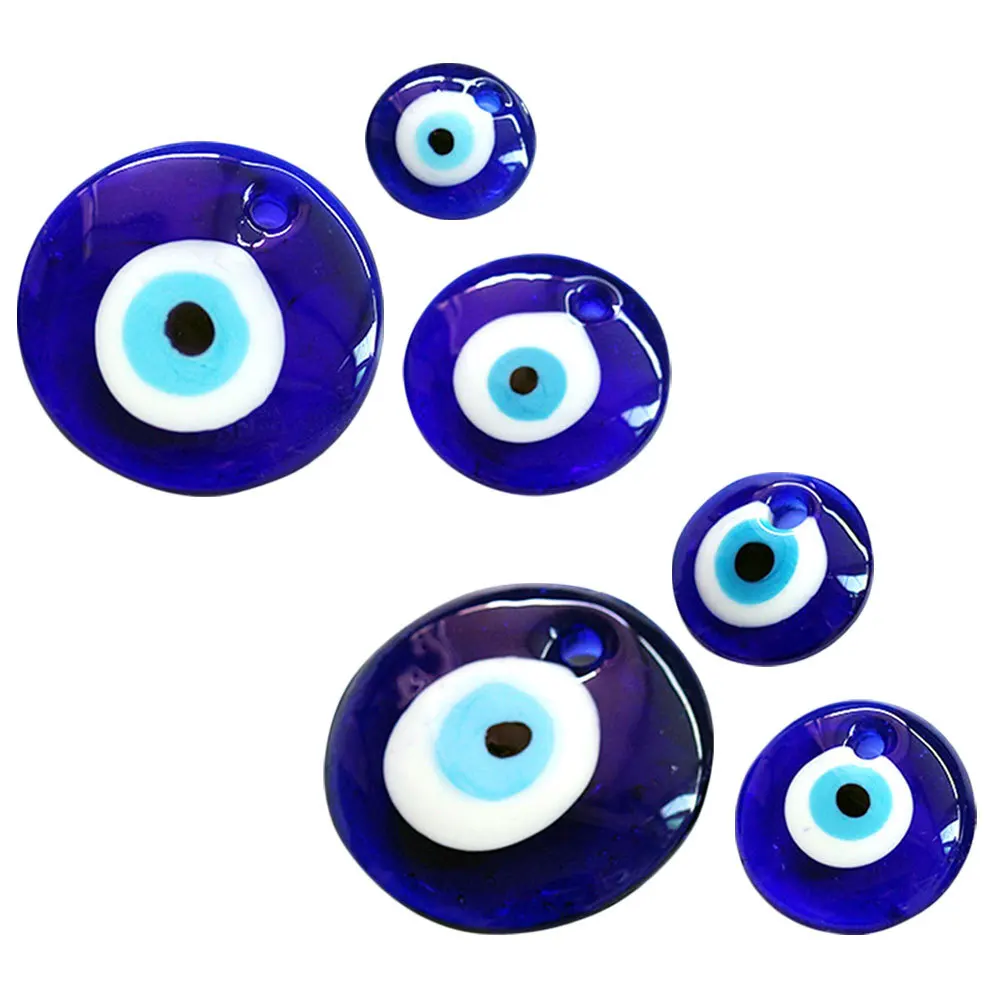 6Pcs Evil Eye Pendants Charms for Jewelry Making Necklace Bracelet DIY Projects Gifts Family Friends Birthday Christmas