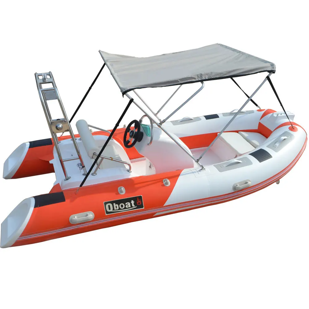 CE 3.9m Outboard Motor Hypalon Material Rigid Inflatable Boat China Rib Boat for Sale