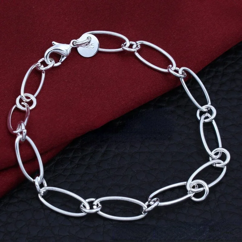 

Hot charms 925 Sterling Silver Bracelets for woman lady men noble Wedding party Christmas Gifts fashion fine Jewelry