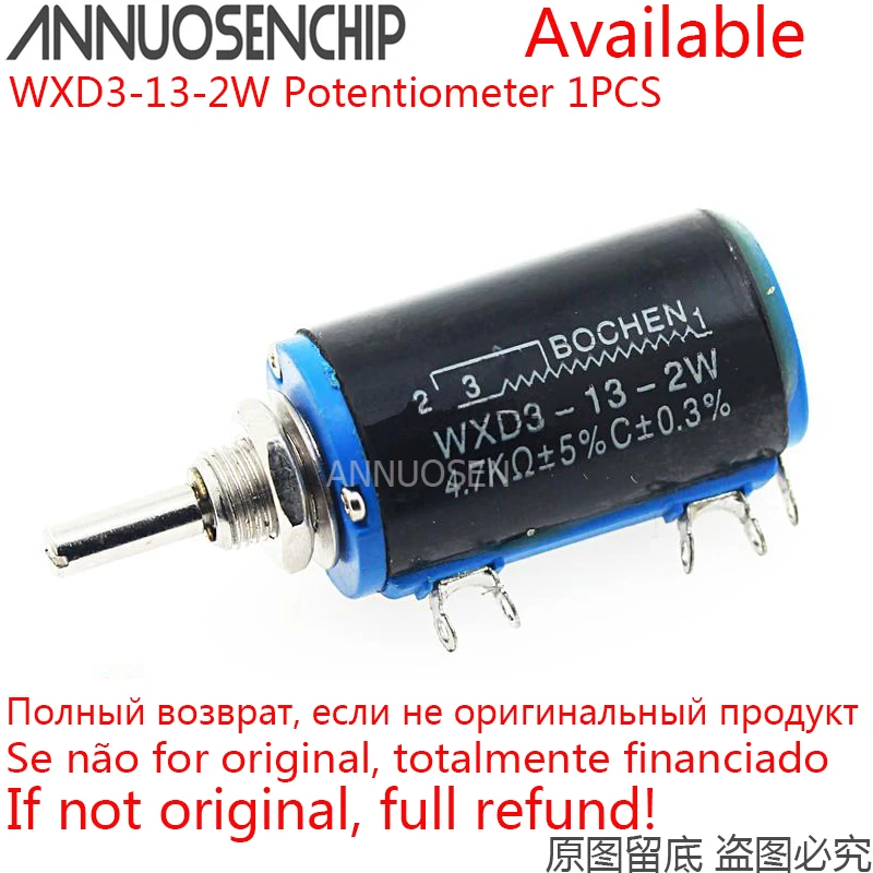 WXD3-13-2W Wirewound Potentiometer Resistance 100R 470R 1K 4.7K 6.8K 10K 22K 47K 100K Ohm Linear Rotary Potentiometer WXD3 13 2W