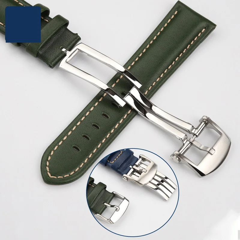 حزام ساعة من جلد البقر العتيق من الفولاذ المقاوم للصدأ ، إكسسوارات إبزيم لشركات الطيران ذات الوقت ، المنتقمون ، شركات الطيران الأسطورية ، بويا ، 22