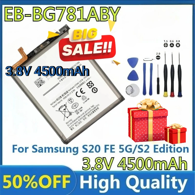 

For Samsung S20 FE 5G/S2 Edition/A52 5G/A526/A52S 5G/A525/G780 Battery New High Quality Battery EB-BG781ABY +Tools