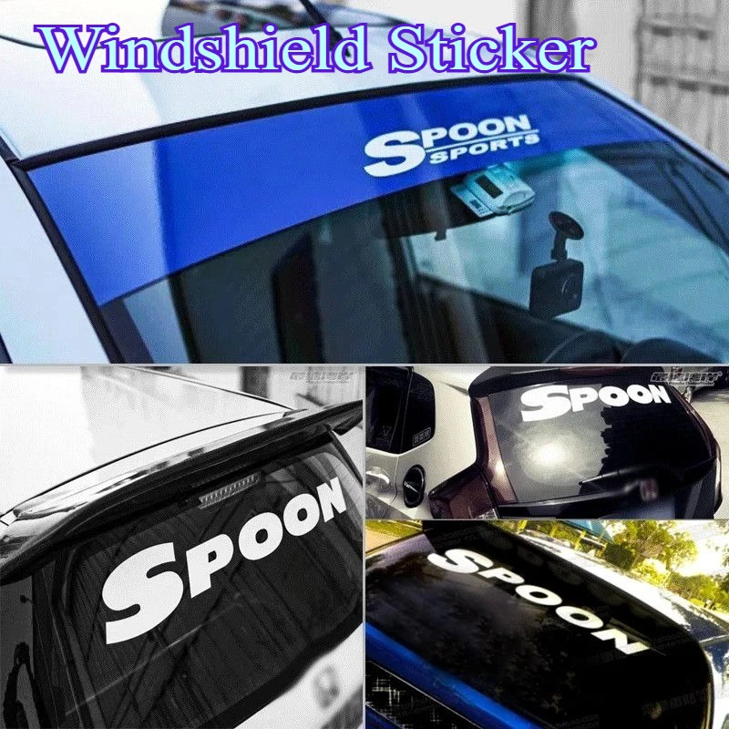 

JDM SPOON наклейка на лобовое стекло автомобиля виниловая наклейка универсальная водонепроницаемая гоночная машина кузов грузовика бампер наклейка на заднее окно