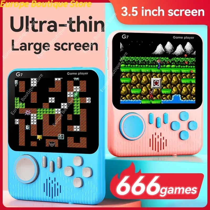 Built-in 666 Games Macaron Color Portable Retro Video Game Console for Travel