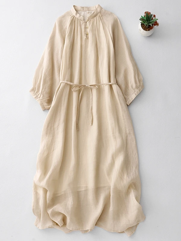 

Свободное хлопково-льняное платье в корейском и японском стиле, повседневное, Bellovi, весенняя модная новинка, дизайнерская сенсация, маленький размер, высокое качество, для отдыха