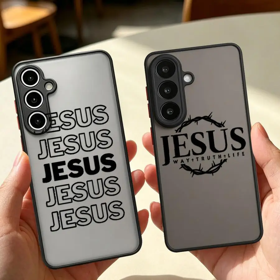 Case for Samsung Galaxy A16 A15 A54 A34 A36 A52S A72 A73 A33 A53 A17 A52 A56 A55 A35 A14 A23 Phone Cover Father Jesuss Art