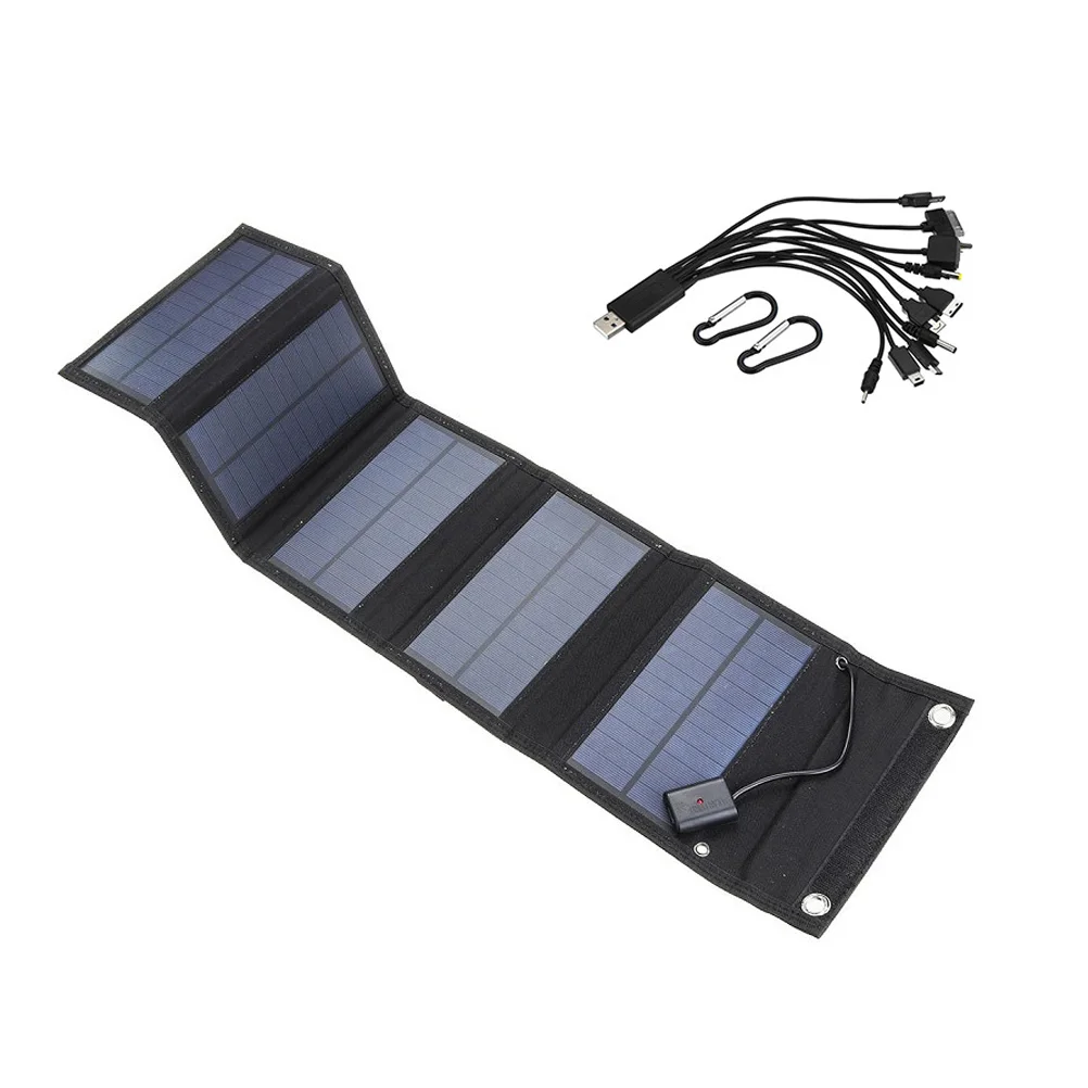 

Foldable Solar Panel 15W 6V Portable USB Phone Emergency Camping Trip PET Polymer Surface Scratch