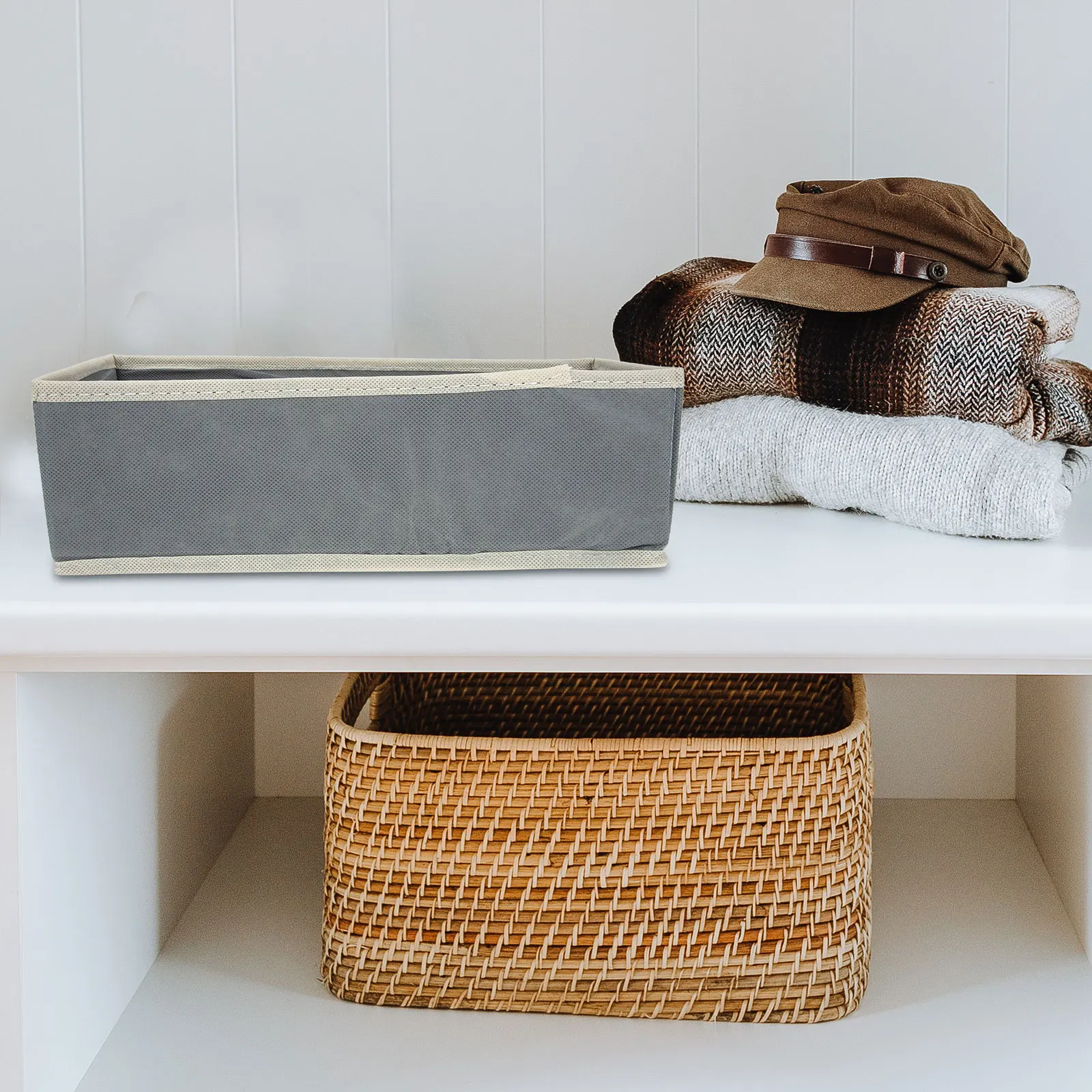 

3pcs Underwear Storage Box Organizer For Bra Socks Drawer Non-Woven Fabric Household Travel Container Simple Holder