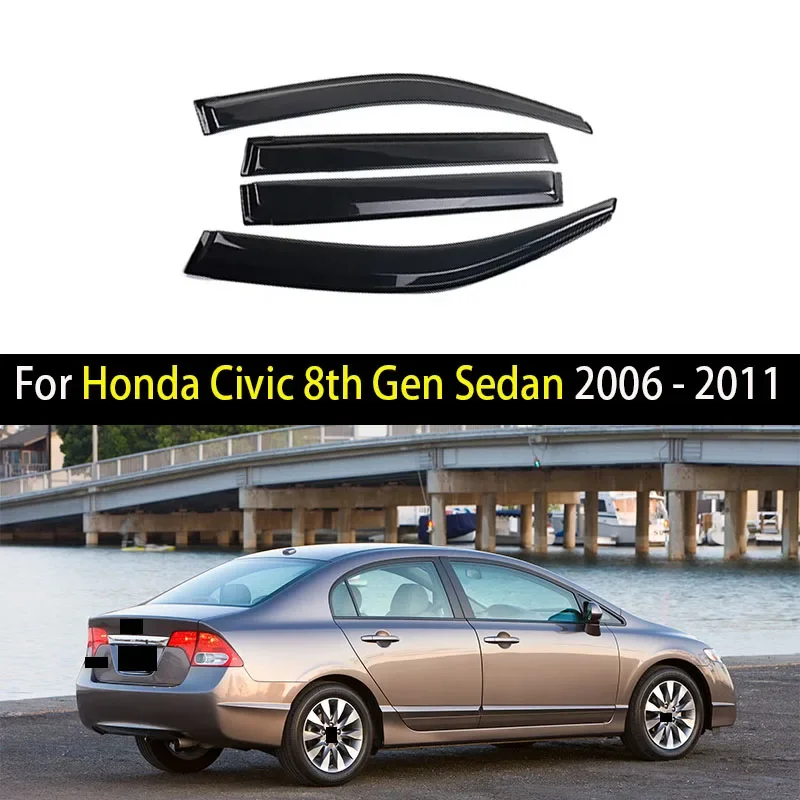 

Car Window Visor For Honda Civic FA FD FG 8th Gen Sedan 2006-2011 Weathershield Sun Rain Deflector Guard Car Window Deflector