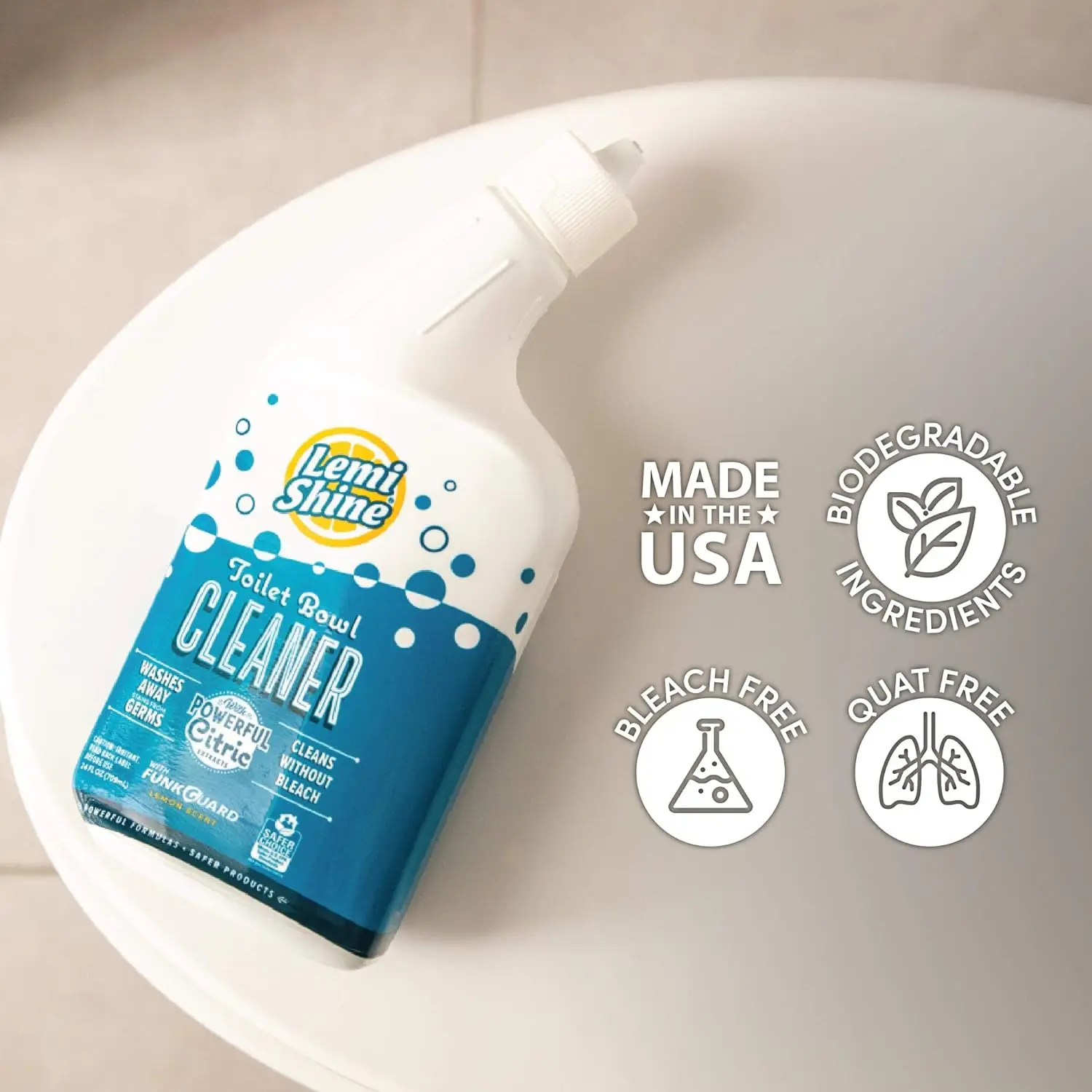 Toilet Bowl Cleaner Bleach-Free Removes Tough Stains and Odor Award-Winning (24 Oz., 6 Pack)  Leaving Fresh Bathroom Scent