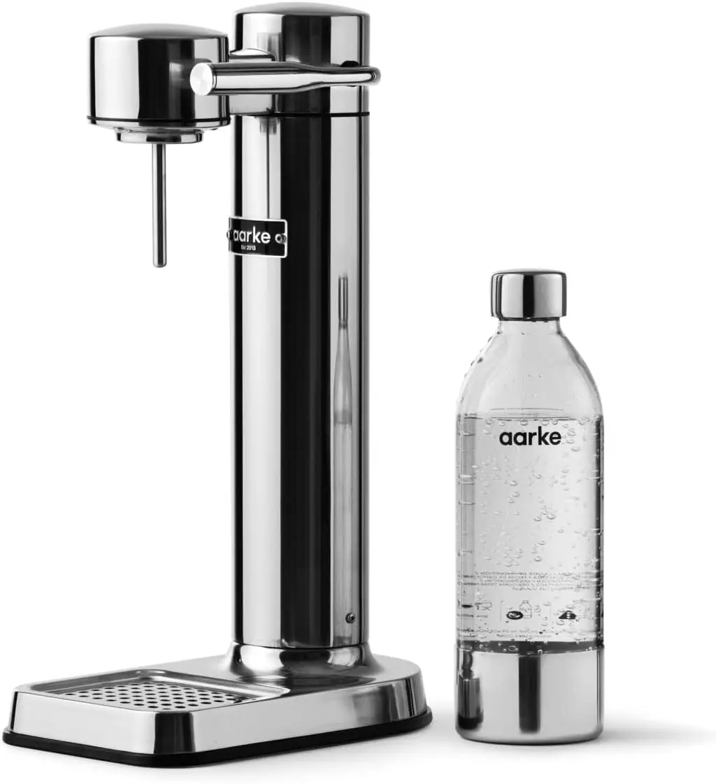 

aarke - Carbonator III Premium Carbonator-Sparkling & Seltzer Water Maker-Soda Maker with PET Bottle (Stainless Steel)