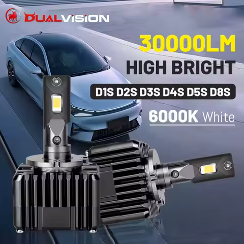 Dualvision D1S LED Headlight HID D2S D3S D4S D5S D8S 30000LM CSP Chips 6000K 4300K 1:1 Size D1R D2R D3R D4R D1C D2C D3C For Lens