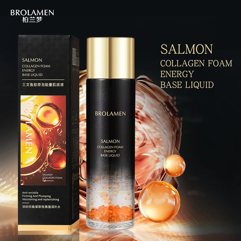 

Salmon Collagen Bubble Energy Skin Base Serum Face Penetrates Repair Moulding Essence Liquid Moisturizing Makeup Water Skin Care