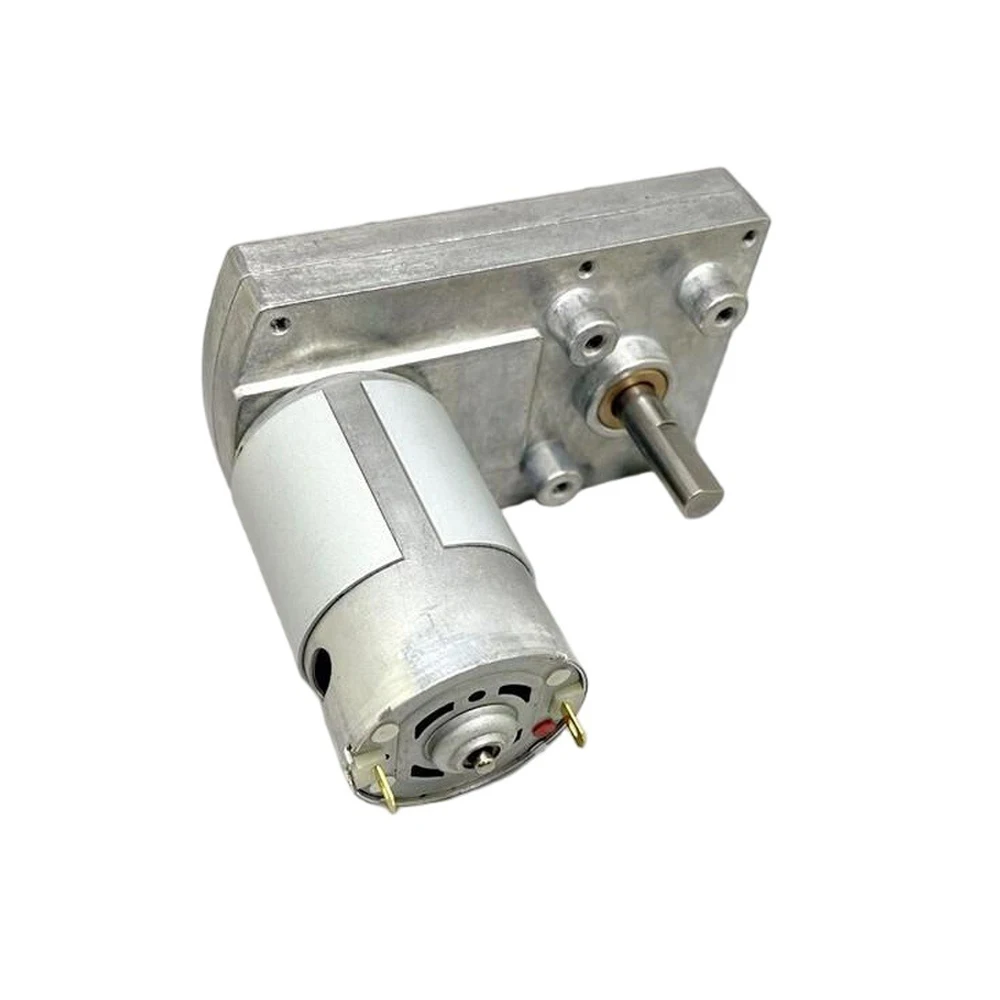 L-Shape 60GF Gear Motor DC12V 32:1 110RPM, High Torque Reverse Shaft Gearbox for DIY Robot
