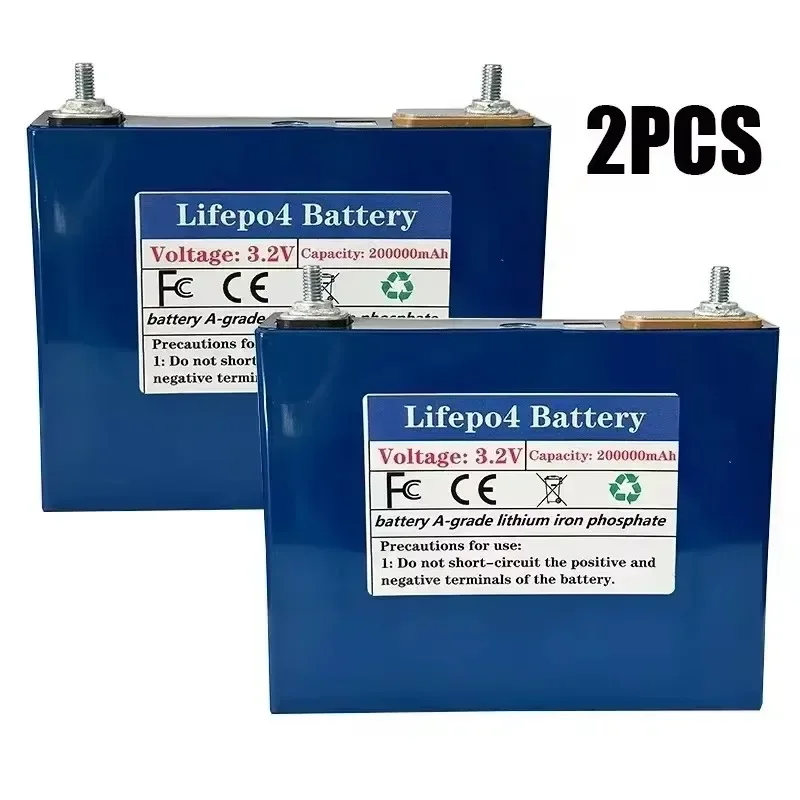 LifePO4 Rechargeable Lithium Iron Phosphate Battery Off Grid Solar System 200Ah 3.2V Suitable for Ships Golf Carts UPS Motor