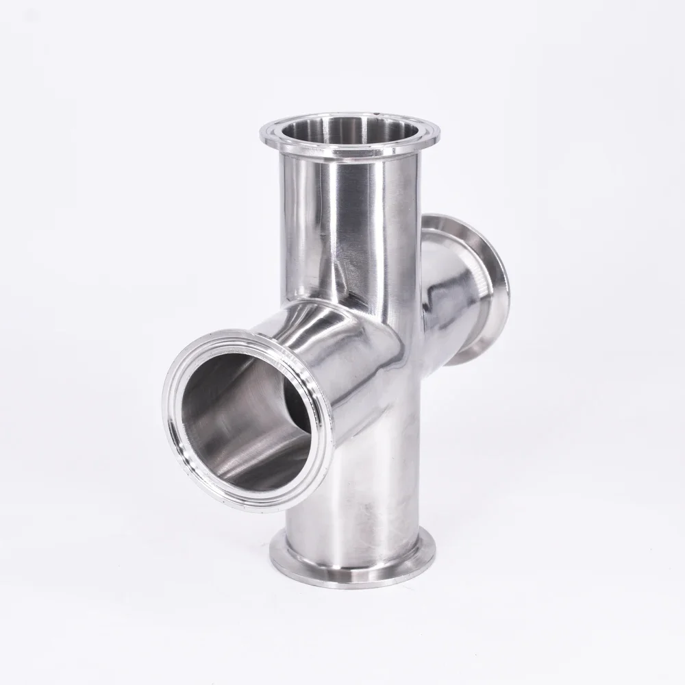 51mm tubo od x 2 "tri braçadeira cruz 4 maneiras divisor sus 304 inoxidável encaixe sanitário fermentação caseira cerveja vinho