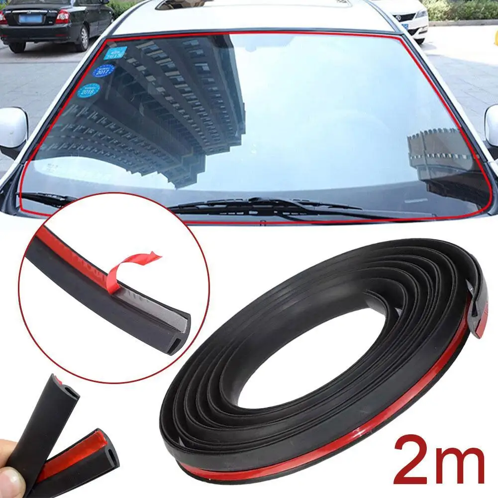 Universal 2M Car Front Windshield Panel Rubber Seal Strips For Dodge Caliber Challenger Charger fit ALL cars