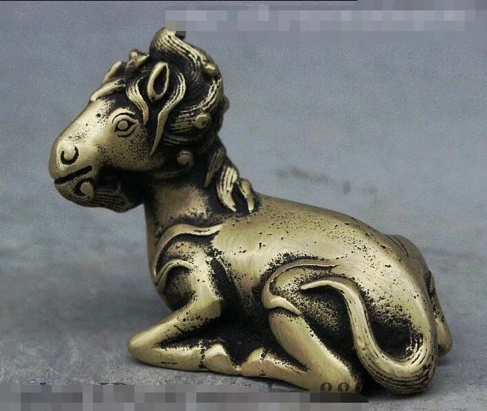 Chinese FengShui Pure Zodiac Year Guard Horse Success Statue Statuette