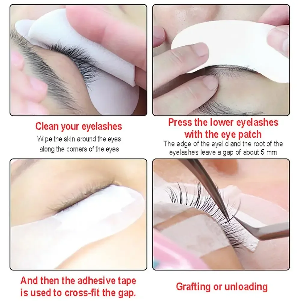 Sztuczne rzęsy Naturalne rzęsy Podkładki do makijażu 1 worek 5 arkuszy Przedłużanie rzęs Podkładki pod oczy Papierowe naszywki Naklejki