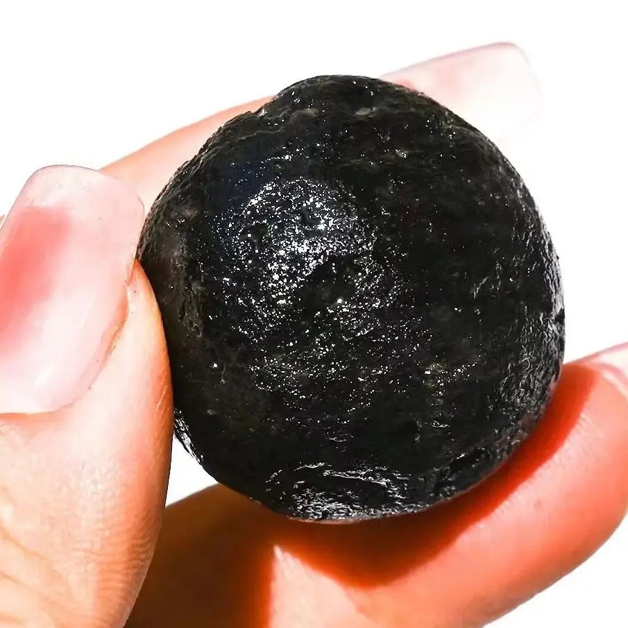 Natural High Quality Meteorite Black Tektite Cosmic Power Energy Mineral Rock Crystal Lucky Health Collect Souvenir Gift 1pc