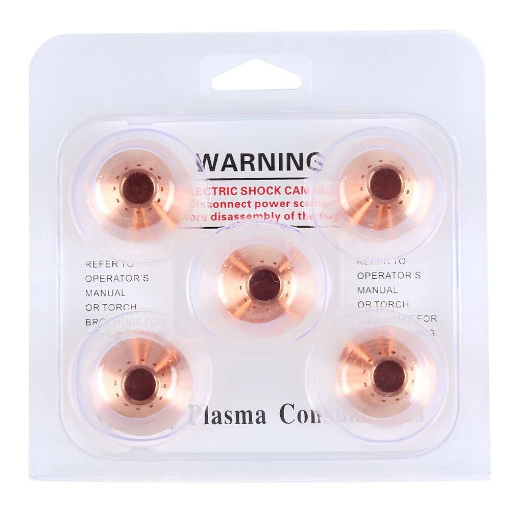 

5pcs 220798 Plasma Shields Deflectors Kit Fit 45XP 65 85 & 105 Tellurium Copper Plasma Shield Cap 25 Mm Height Plasma Shield Set