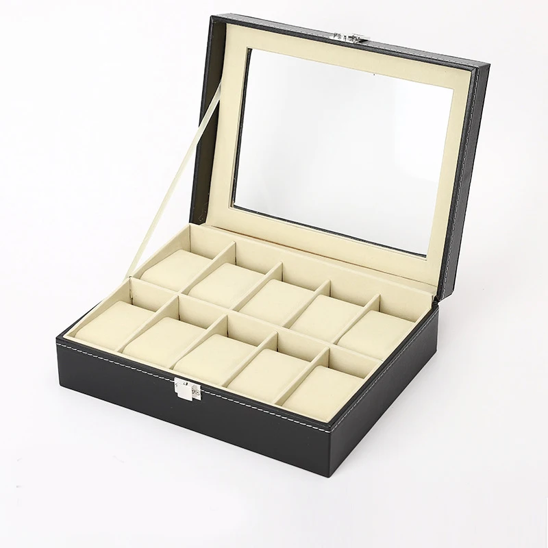 3/6/10/12/20 Slots PU Leather Watch Display Box Multi-Purpose Jewelry Wristwatch Storage Boxes For Women Men