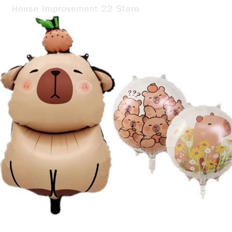 Palloncini per feste Capybara Decorazioni per feste di compleanno Palloncini in pellicola di alluminio Capybara Baby Shower Ragazzi Ragazze Regali giocattolo Articoli per feste