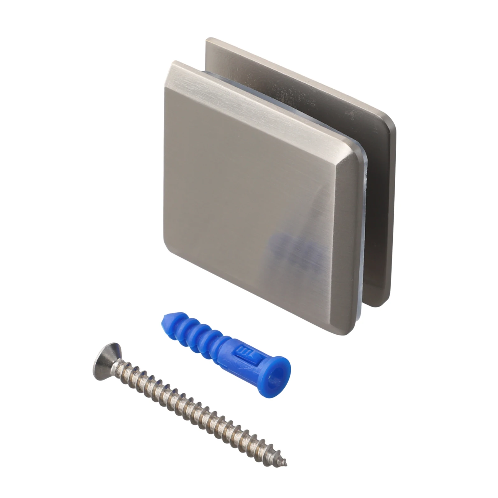 لوحة زجاجية تثبيت مشبك زجاجي نحاسي 8-12 مم توافق الزجاج مشبك U سهل التركيب لتركيب الحمام