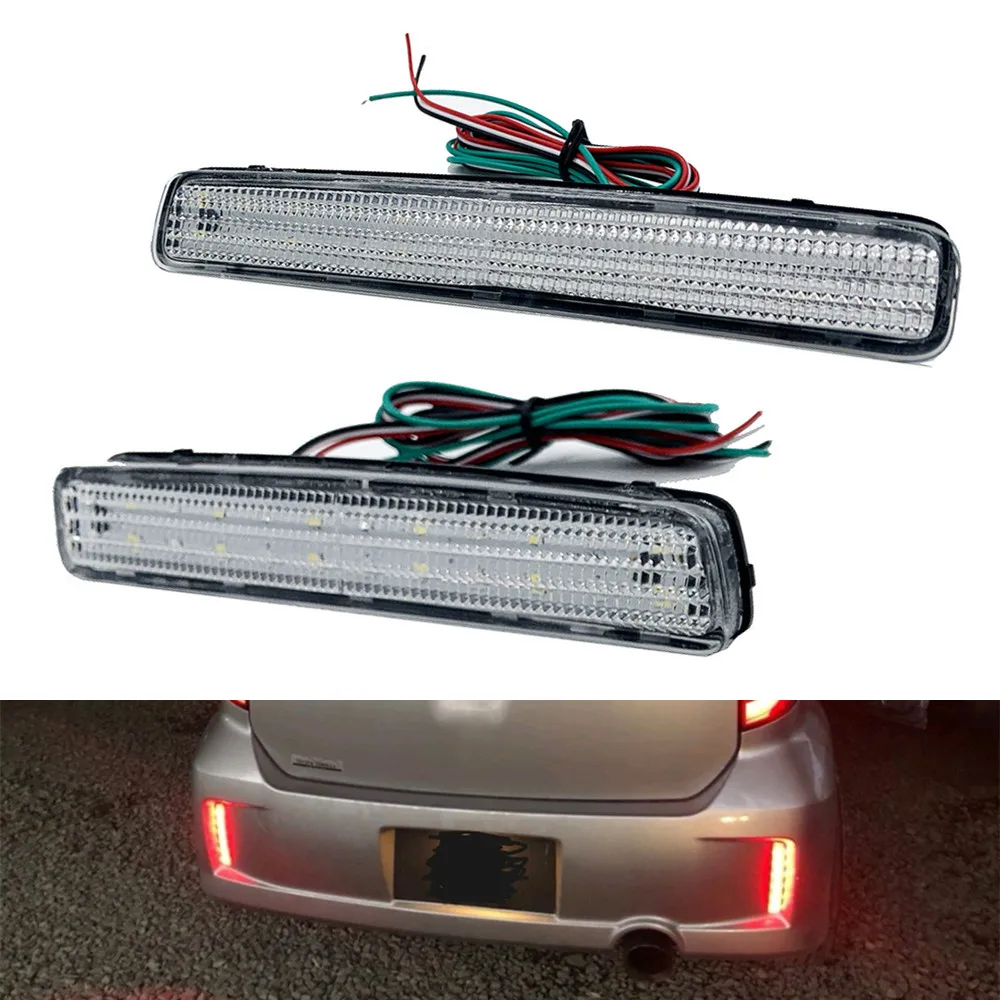 1 Pair LED Car Rear Bumper Reflector Light For Toyota NOAH VOXY 80 Pruis 40 Series