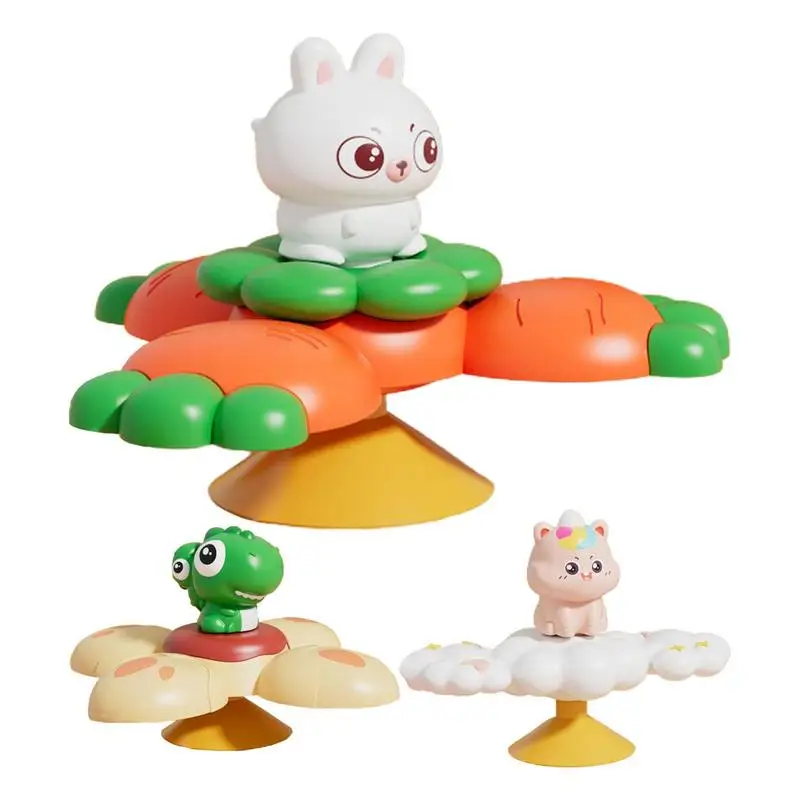 

Suction Cups Spinning Top Toy Relief Stress Educational Toys Animal Shape Spinning Toy Gyro Spinner Rattle Sets gift for kids