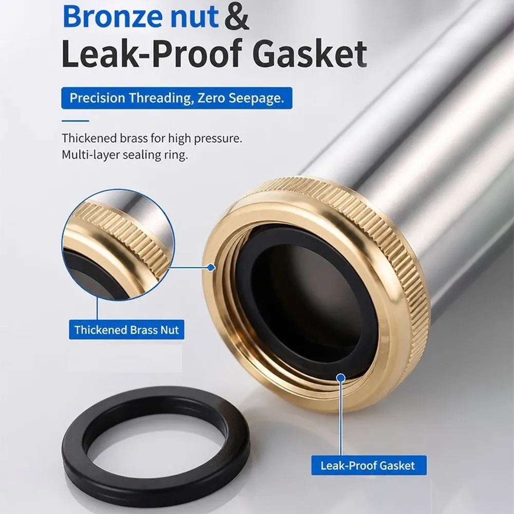 Flexible Stainless Steel Drain Pipe Flexible Drain Pipe Stainless Steel Sink Hose Clog Prevention Drain Hose Kitchen Drain