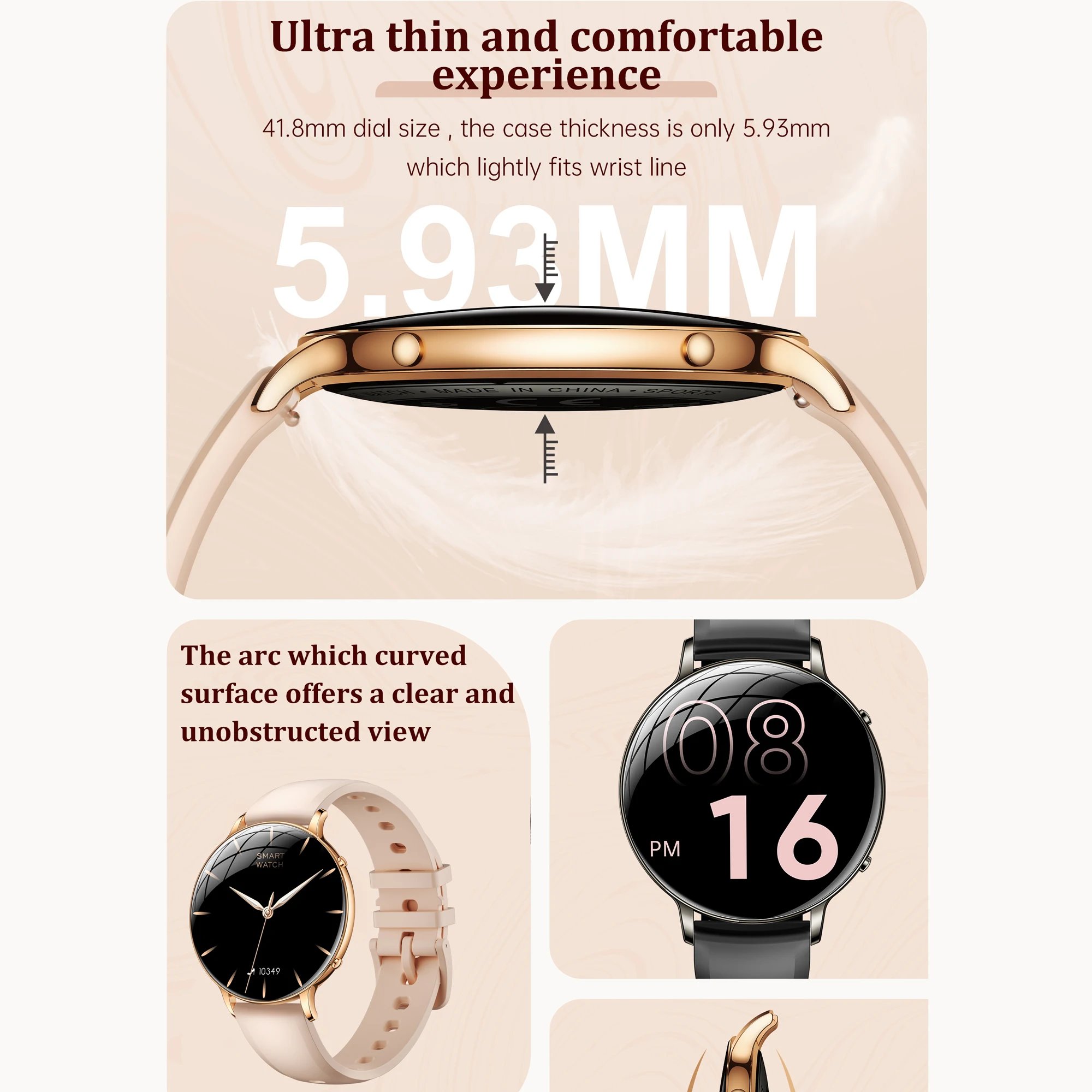 Girl Wristwatch New Ultra‑Slim - Smartwatch Health Watches For Women recension och pris