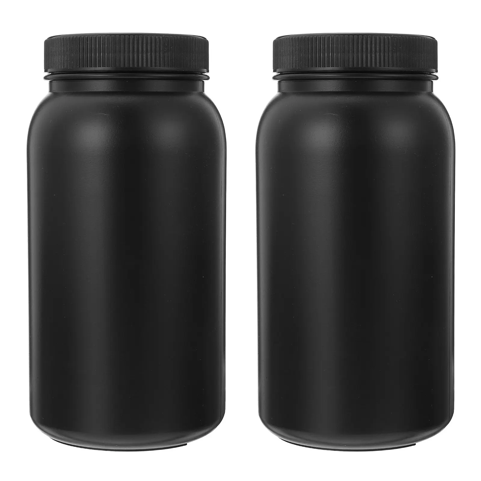 2 Pcs Reagent Storage Bottles Empty Sample Containers Plastic with Cap Screw Lab Chmical