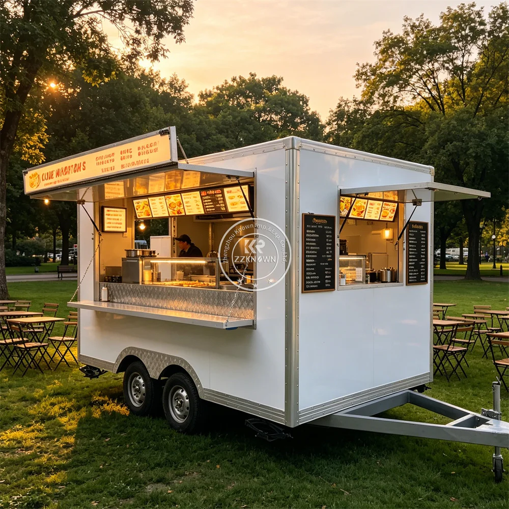 

Factory Direct Pizza Trailer Mobile Coffee Van Street Breakfast Sandwich Food Truck Mobile Ice Cream Cart With Full Kitchen