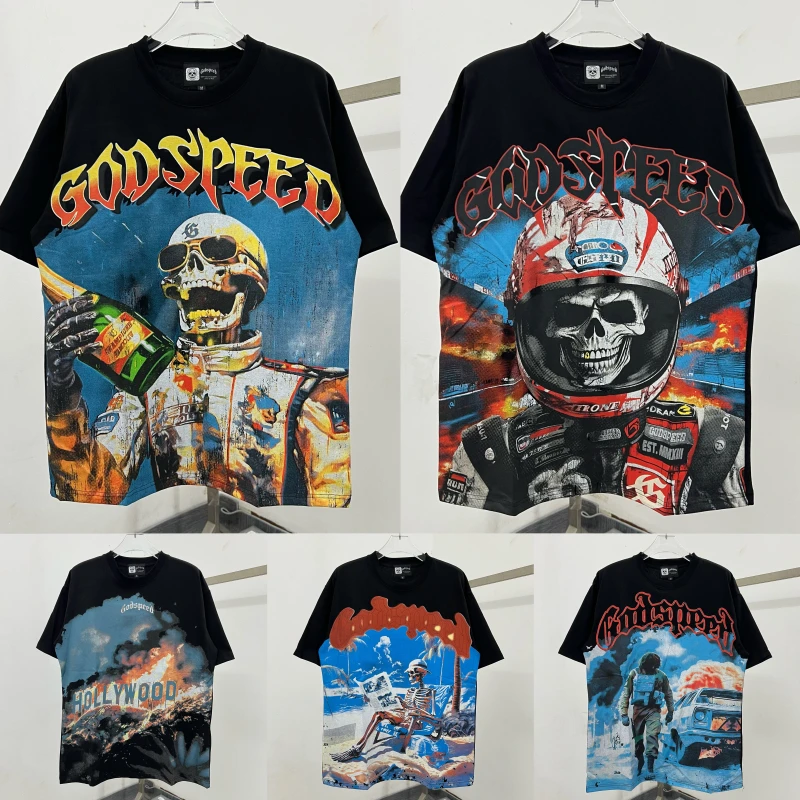 

Летняя хлопковая футболка высокого качества Godspeed INS ort Sve, мужская и женская повседневная футболка свободного покроя с логотипом астронавта