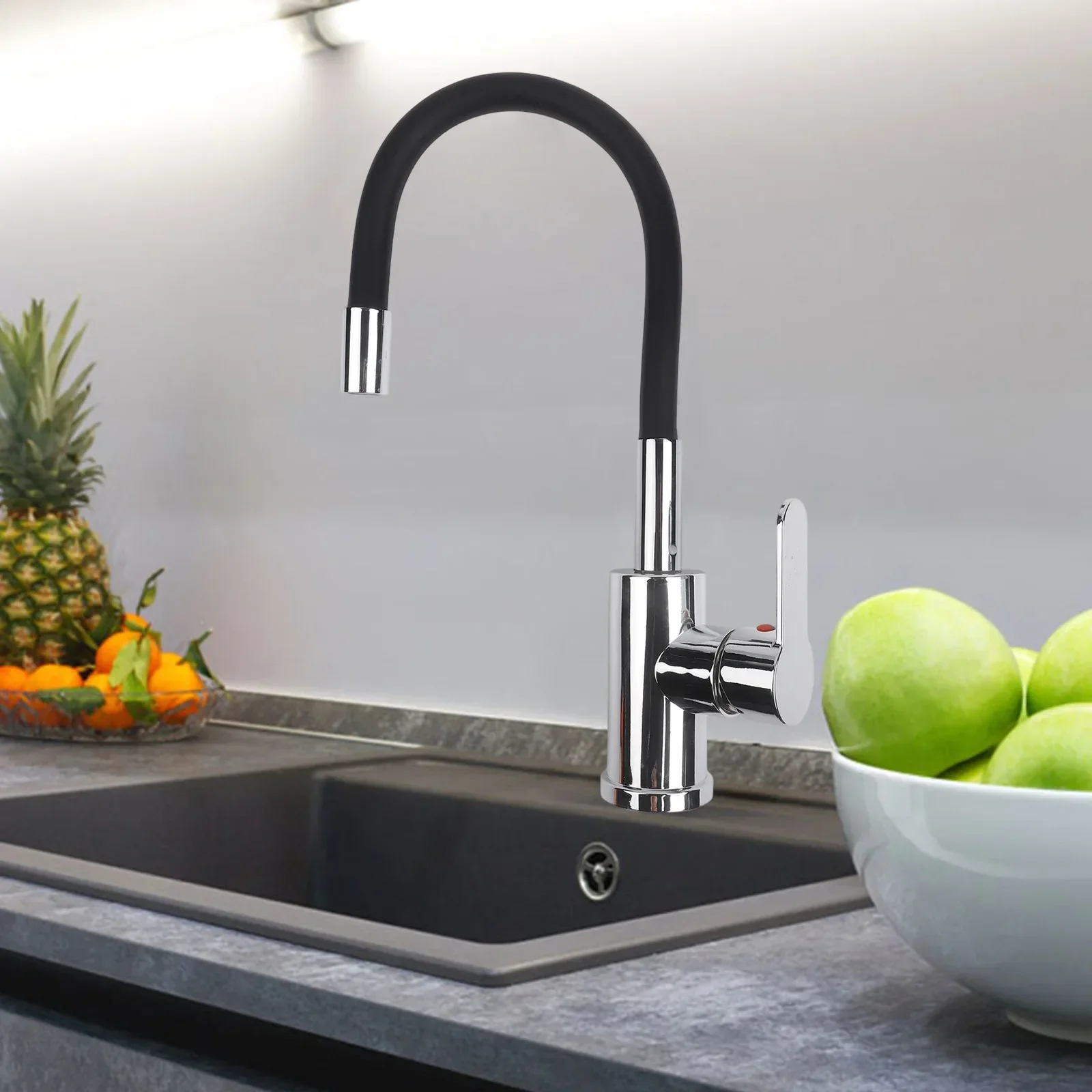 

High Pressure Faucet Kitchen Faucet 360 Swivel Spout Integrated Flow Limiter Limescale Filter For Kitchen Sink